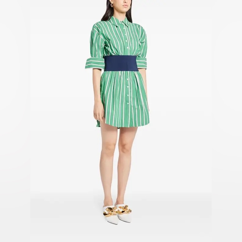 Staud Green And Blue Mini Dress